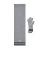 Moncler Gloves And Scarf Set In Gray