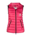 Moncler Glyco Padded Sleeveless Gilet In Red