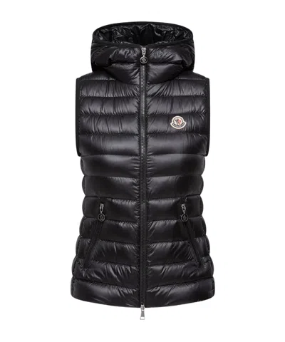 Moncler Glycosse Hooded Down Vest In Black