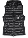 Moncler Glygos Puffer Vest W/ Hooded Collar In Black