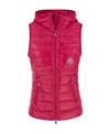 Moncler Glygos Zip-up Down Vest In Red