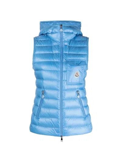 Moncler Glygos Quilted Gilet In Blue