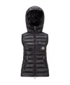 Moncler Quilted Hooded Vest Front Pocket In Black
