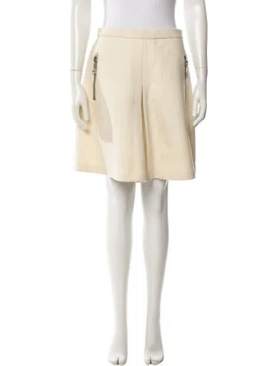 Pre-owned Moncler Gonna Knee-length Skirt In White