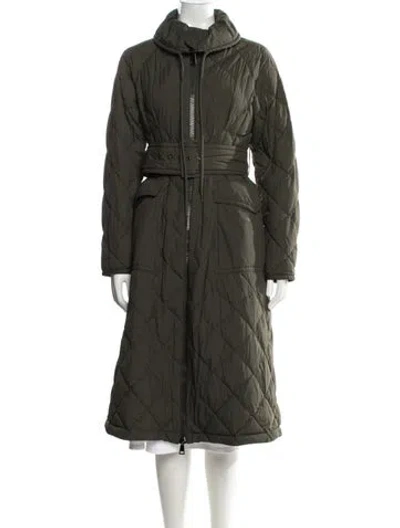 Pre-owned Moncler Goose Down Down Coat In Green