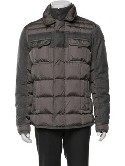 Pre-owned Moncler Goose Down Puffer Coat In Gray