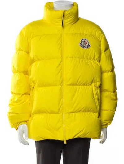 Pre-owned Moncler Goose Down Puffer Coat In Yellow