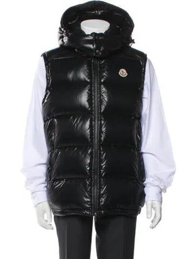 Pre-owned Moncler Goose Down Vest In Blue