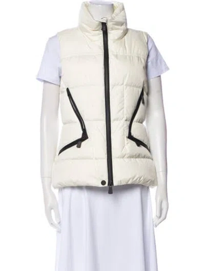Pre-owned Moncler Goose Down Vest In Neutral