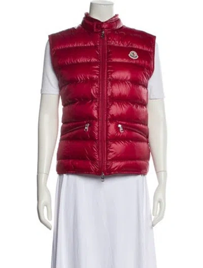 Pre-owned Moncler Goose Down Vest In Red