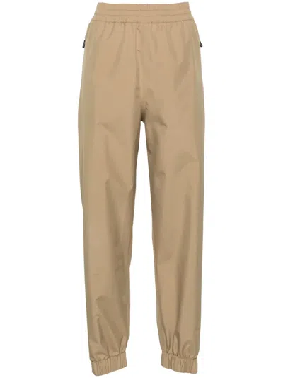 Moncler Gore-tex Tapered Trousers In Brown