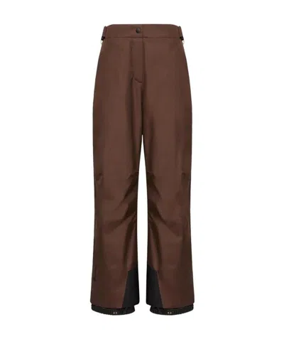 Moncler Goretex Laminate Insulated Ski Trousers In Brown