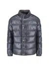 Moncler Couyere Short Down Jacket With Hood In Gray