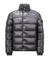 Moncler "gourette" Logo Short Down Jacket In Black