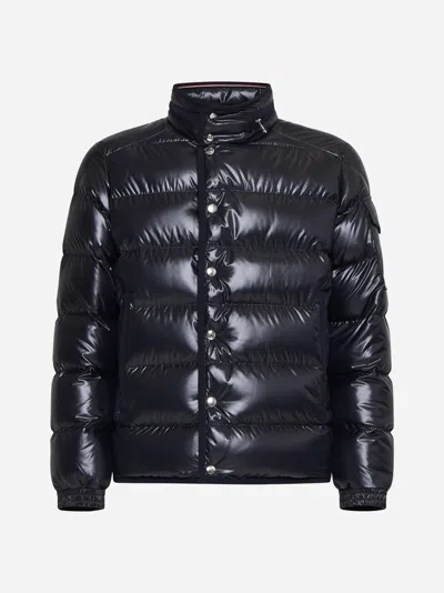 Moncler "gourette" Logo Short Down Jacket In Black