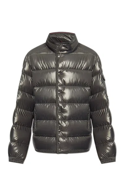 Moncler Gourette Mock-neck Puffer Jacket In Grey