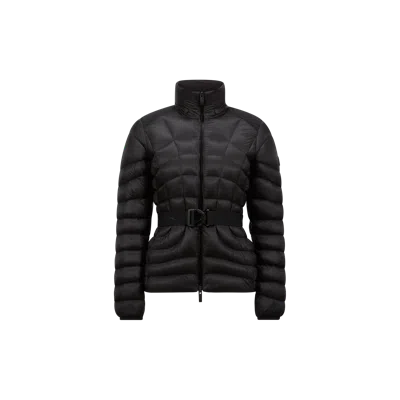 Moncler Gramont Hooded Geometric-quilted Short Down Jacket Black