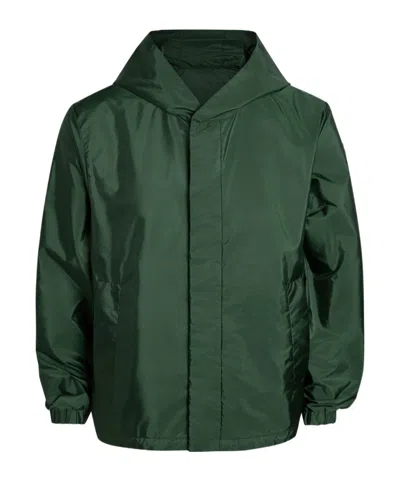 Moncler Grandans Hooded Nylon Windbreaker Jacket In Green