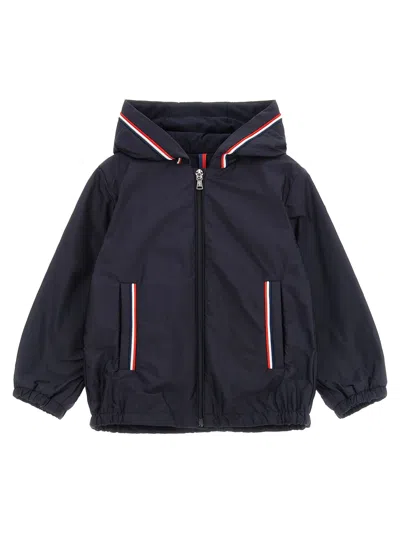 Moncler Kids' Boy's Granduc Tricolor Trim Jacket In Blu