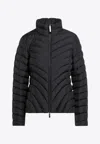 Moncler Long-sleeved Short Down Jacket In Black