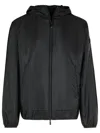 Moncler Polset Hooded Short Down Jacket, Men, Black, Size: 6 In Black