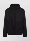 Moncler Polset Hooded Short Down Jacket, Men, Black, Size: 6