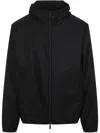 Moncler Polset Hooded Short Down Jacket, Men, Black, Size: 6 In Black