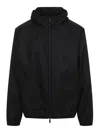 Moncler Polset Hooded Short Down Jacket, Men, Black, Size: 6 In Black