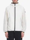 Moncler White Grainer Hooded Windbreaker Jacket In White