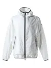 Moncler White Grainer Hooded Windbreaker Jacket In White