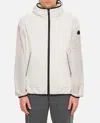 Moncler White Grainer Hooded Windbreaker Jacket In White