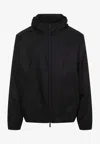 Moncler Polset Hooded Short Down Jacket, Men, Black, Size: 6 In Black
