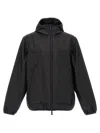 Moncler Polset Hooded Short Down Jacket, Men, Black, Size: 6