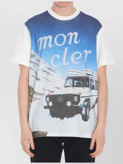 MONCLER PRINTED COTTON LOOSE-FIT SHORT-SLEEVE T-SHIRT