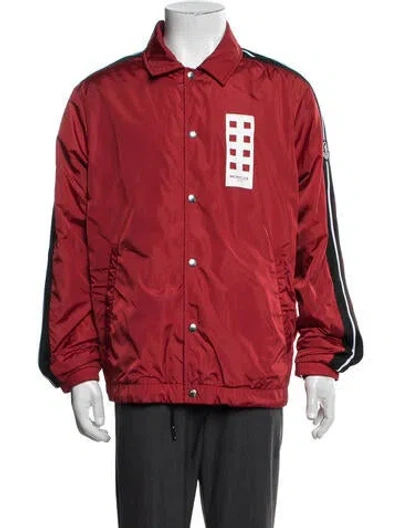 Pre-owned Moncler Graphic Print Bomber Jacket In Red