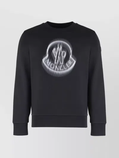 Moncler Cotton Crew-neck Sweatshirt In Black