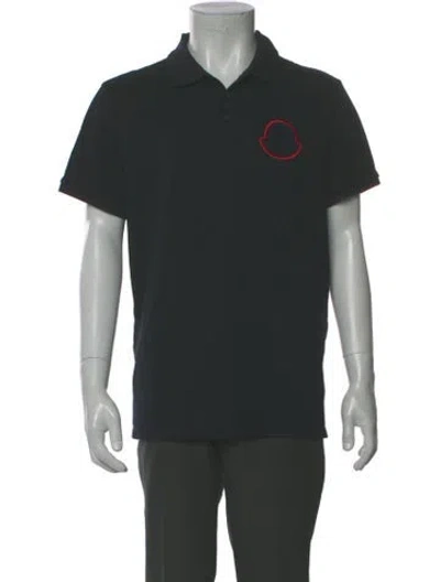 Pre-owned Moncler Graphic Print Crew Neck Polo Shirt In Multi