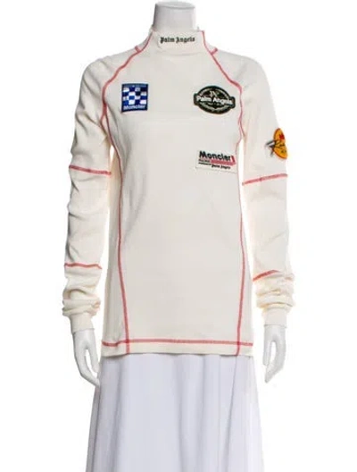 Pre-owned Moncler Graphic Print Crew Neck Sweater In Neutral