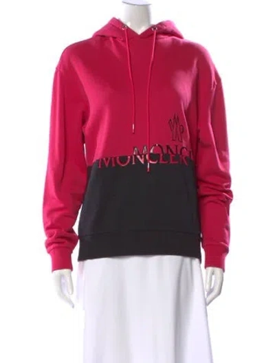 Pre-owned Moncler Graphic Print Crew Neck Sweater In Pink