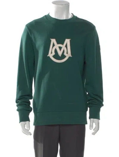Pre-owned Moncler Graphic Print Crew Neck Sweatshirt In Green