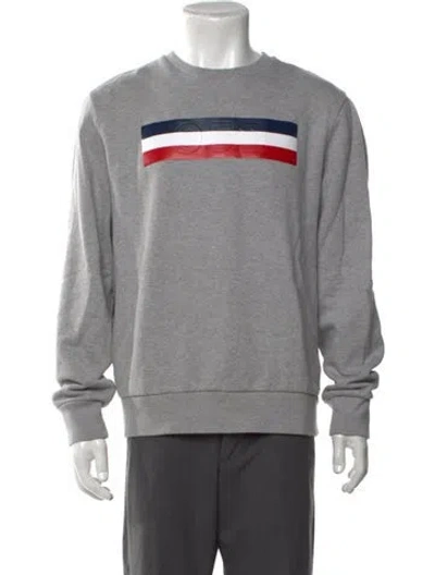 Pre-owned Moncler Graphic Print Crew Neck Sweatshirt In Grey