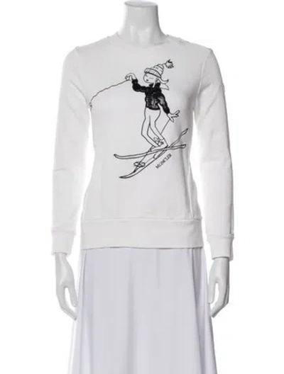 Pre-owned Moncler Graphic Print Crew Neck Sweatshirt In Neutral