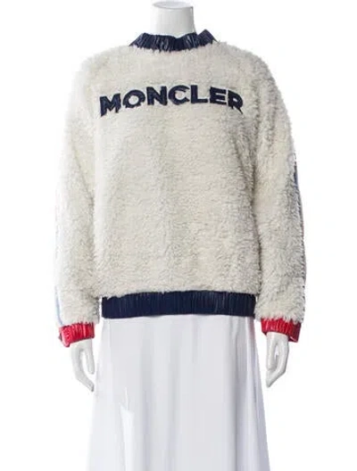 Pre-owned Moncler Graphic Print Crew Neck Sweatshirt In Neutrals