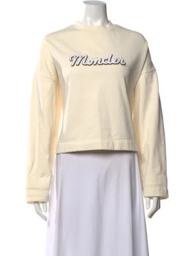 Pre-owned Moncler Graphic Print Crew Neck Sweatshirt In Neutrals