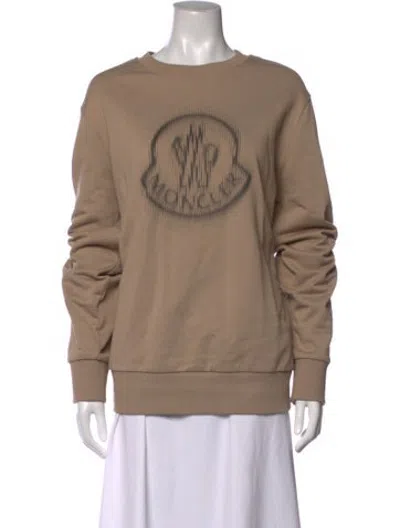 Pre-owned Moncler Graphic Print Crew Neck Sweatshirt In Neutrals