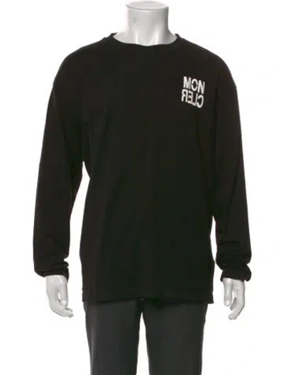 Pre-owned Moncler Graphic Print Crew Neck T-shirt In Black