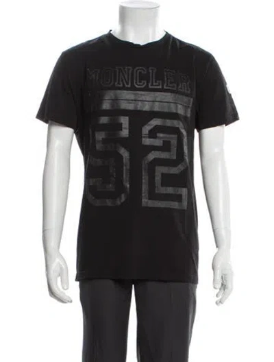 Pre-owned Moncler Graphic Print Crew Neck T-shirt In Black