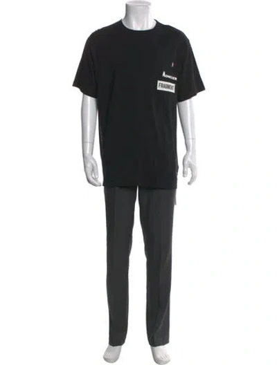 Pre-owned Moncler Graphic Print Crew Neck T-shirt In Black