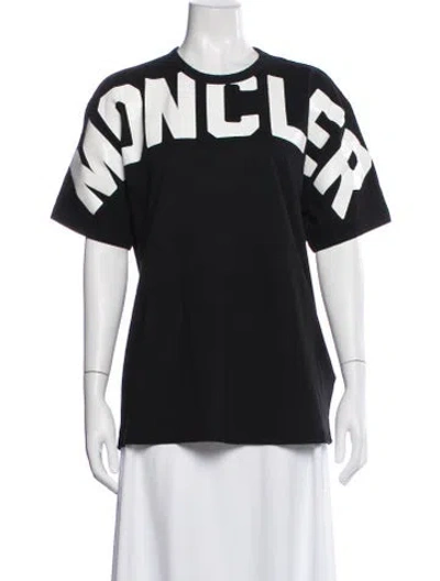 Pre-owned Moncler Graphic Print Crew Neck T-shirt In Black