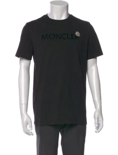 Pre-owned Moncler Graphic Print Crew Neck T-shirt In Black